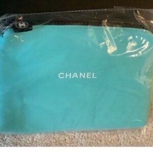 Chanel Tiffani Blue Neoprene Pouch
